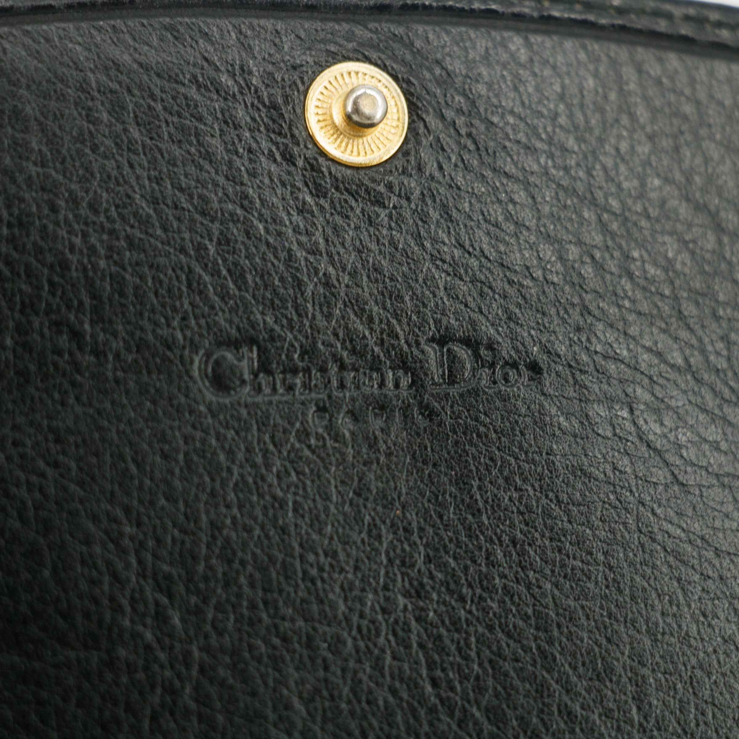Christian Dior Black Leather Long Wallet #5175
