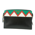 Prada City Calf Saffiano Esplanade Crossbody Bag Black Rosso #5269