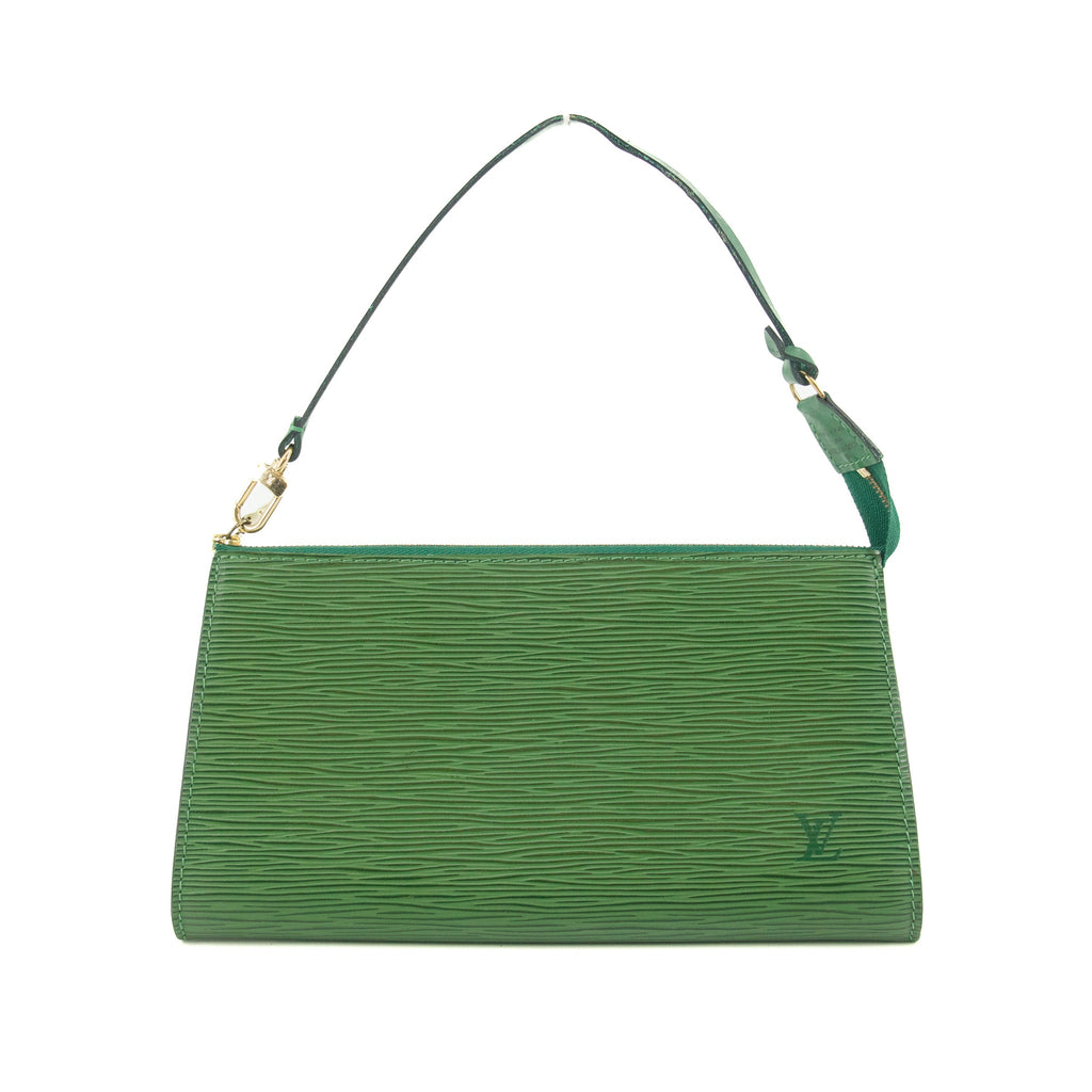 Louis Vuitton Epi Leather Green Pochette Shoulder Bag #5274