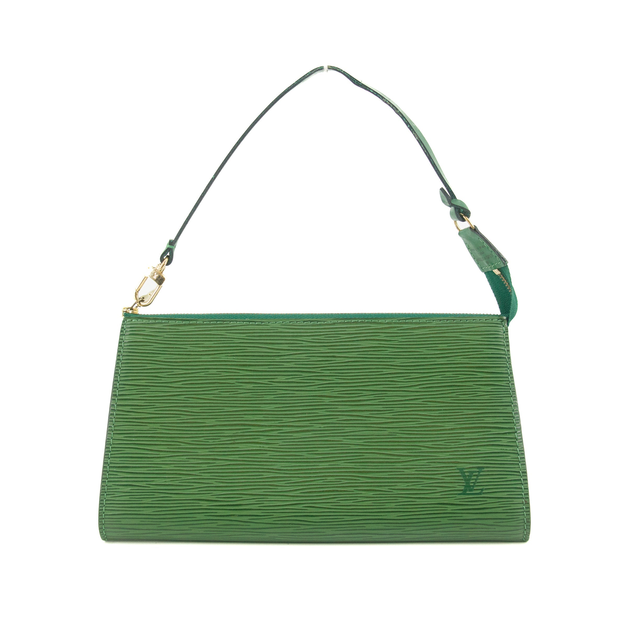 Louis Vuitton Epi Leather Green Pochette Shoulder Bag #5274