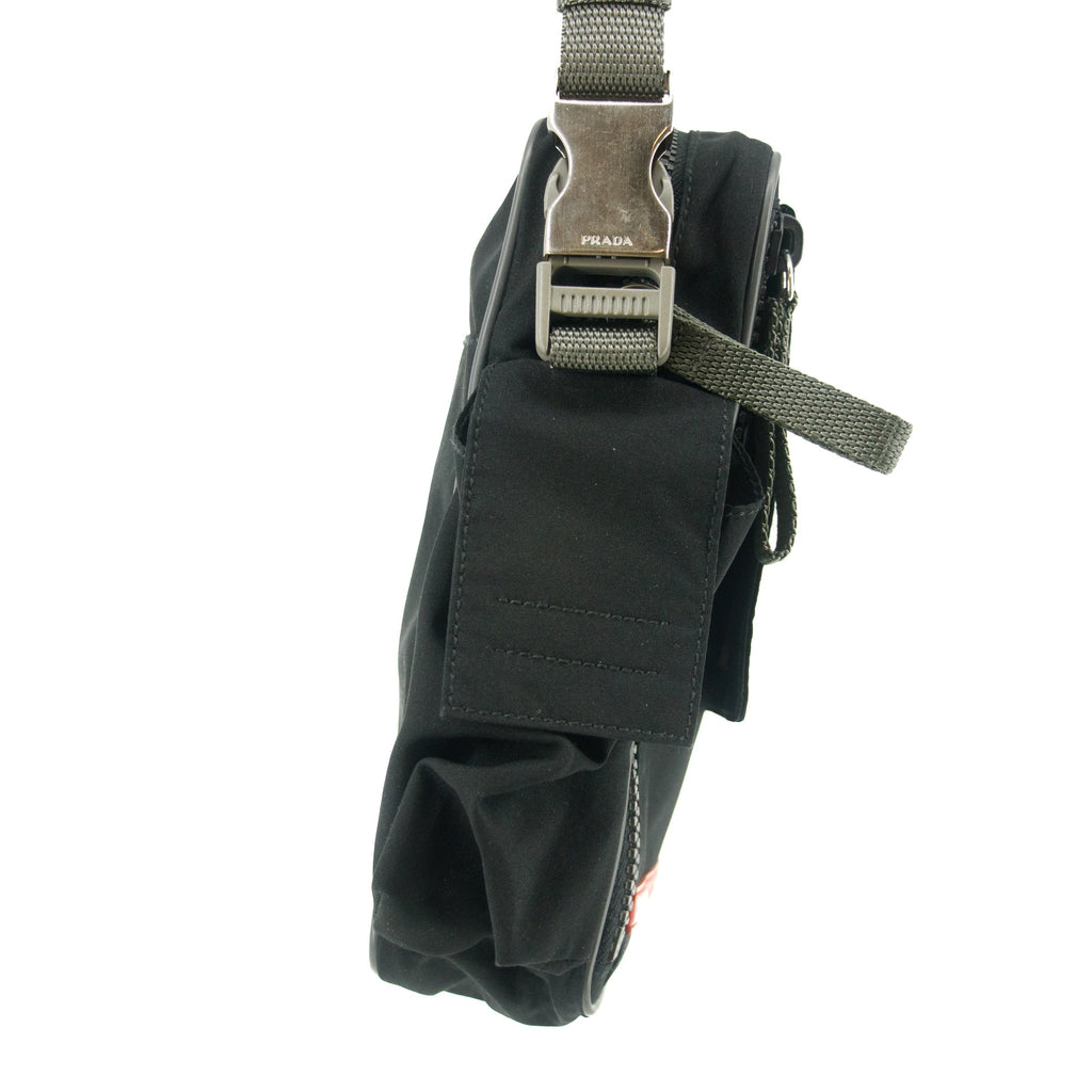 Prada Sport Nylon Black Multi Pocket Crossbody Bag #5283