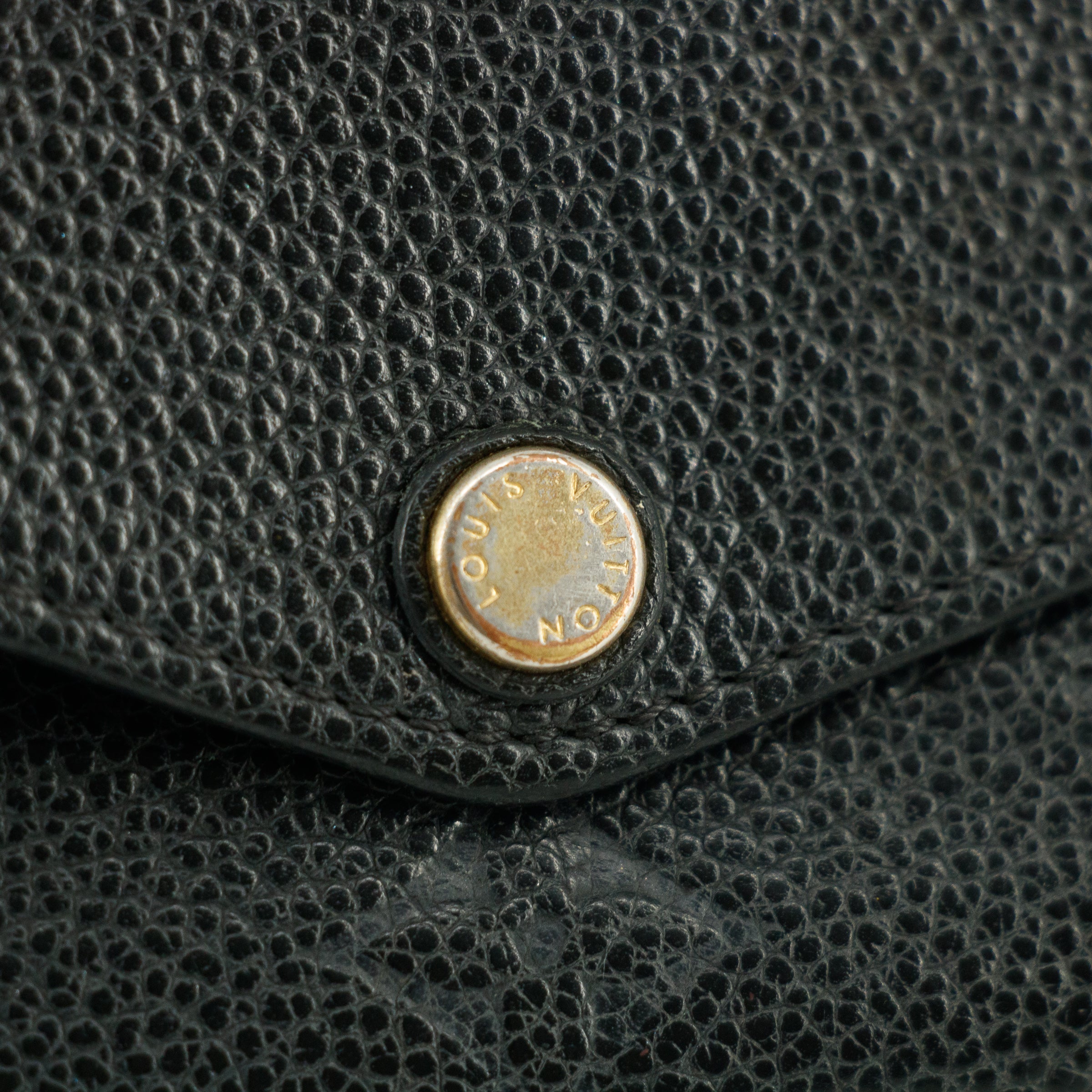 Louis Vuitton Monogram Empreinte Portefeuille Black Leather Wallet #5297