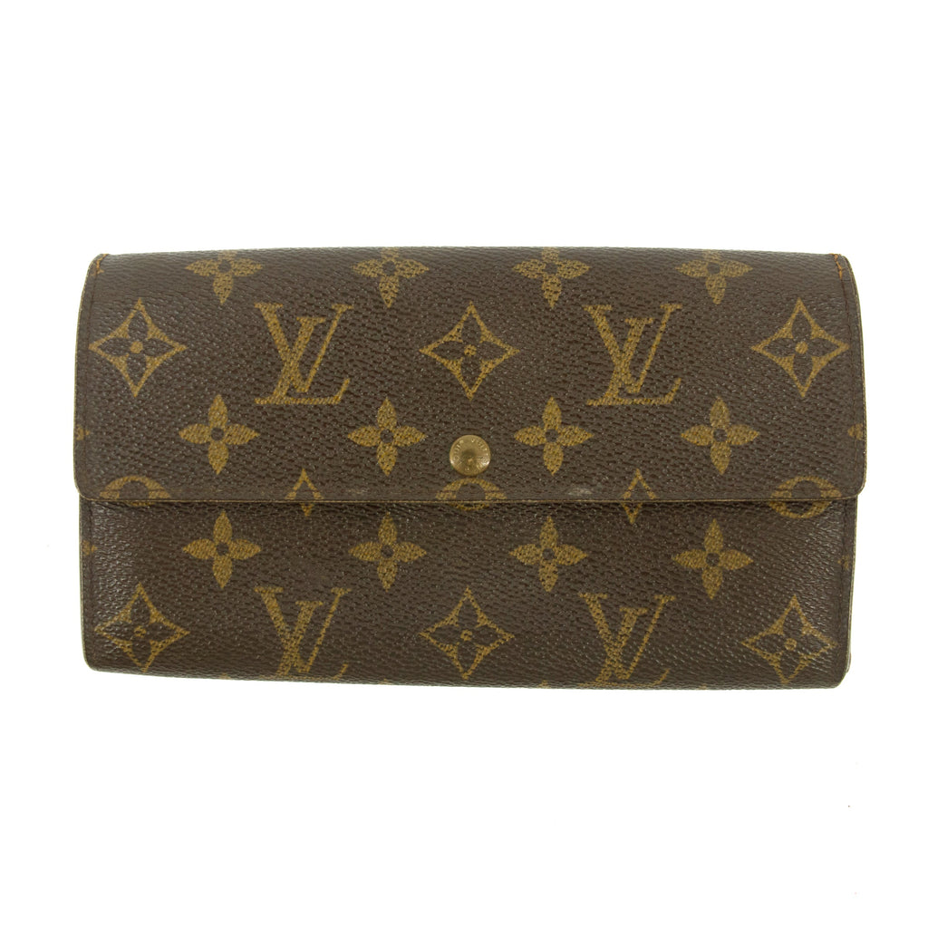Louis Vuitton Monogram Canvas Brown Sarah Wallet #5365