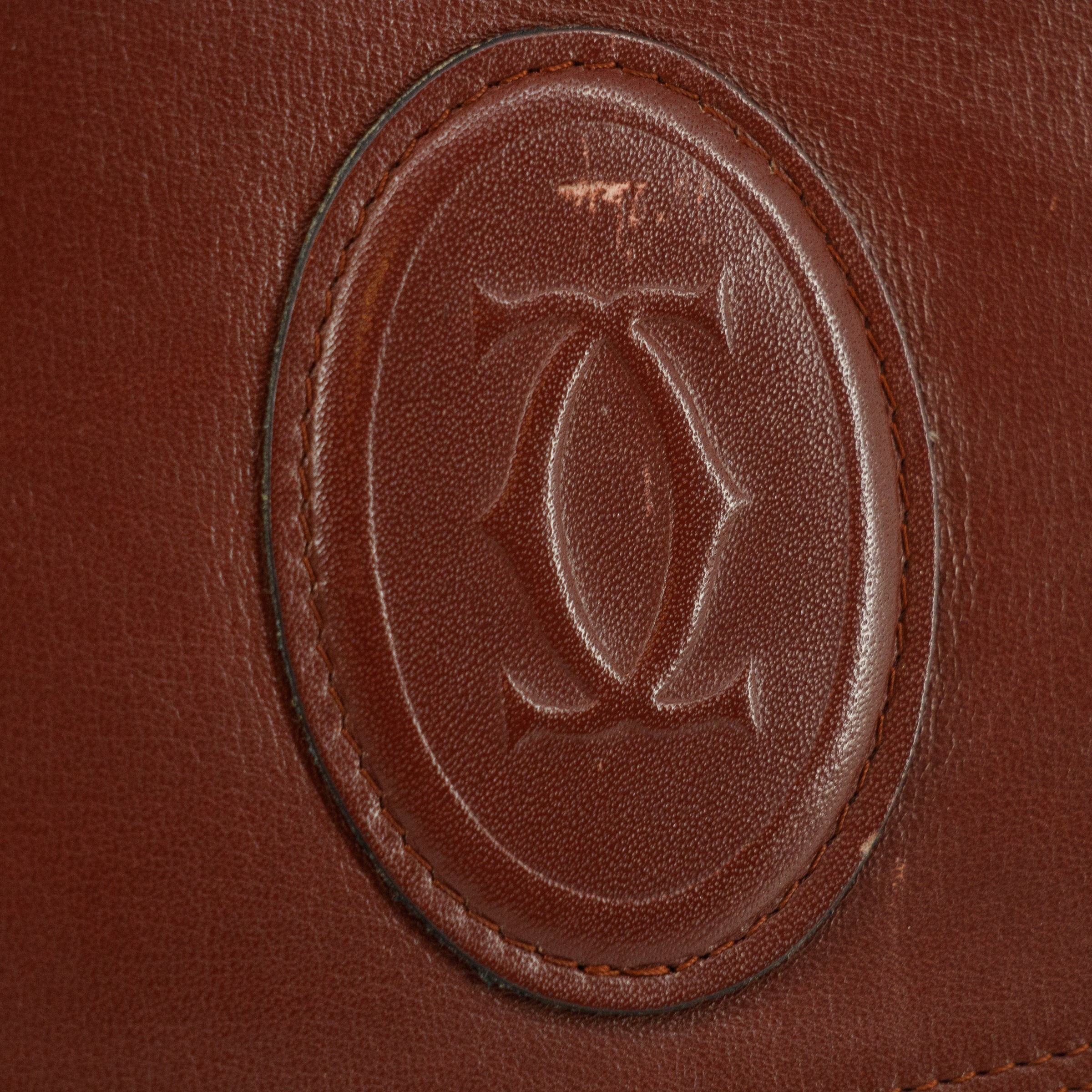 Cartier Must de Carter Red Leather Clutch  #5747