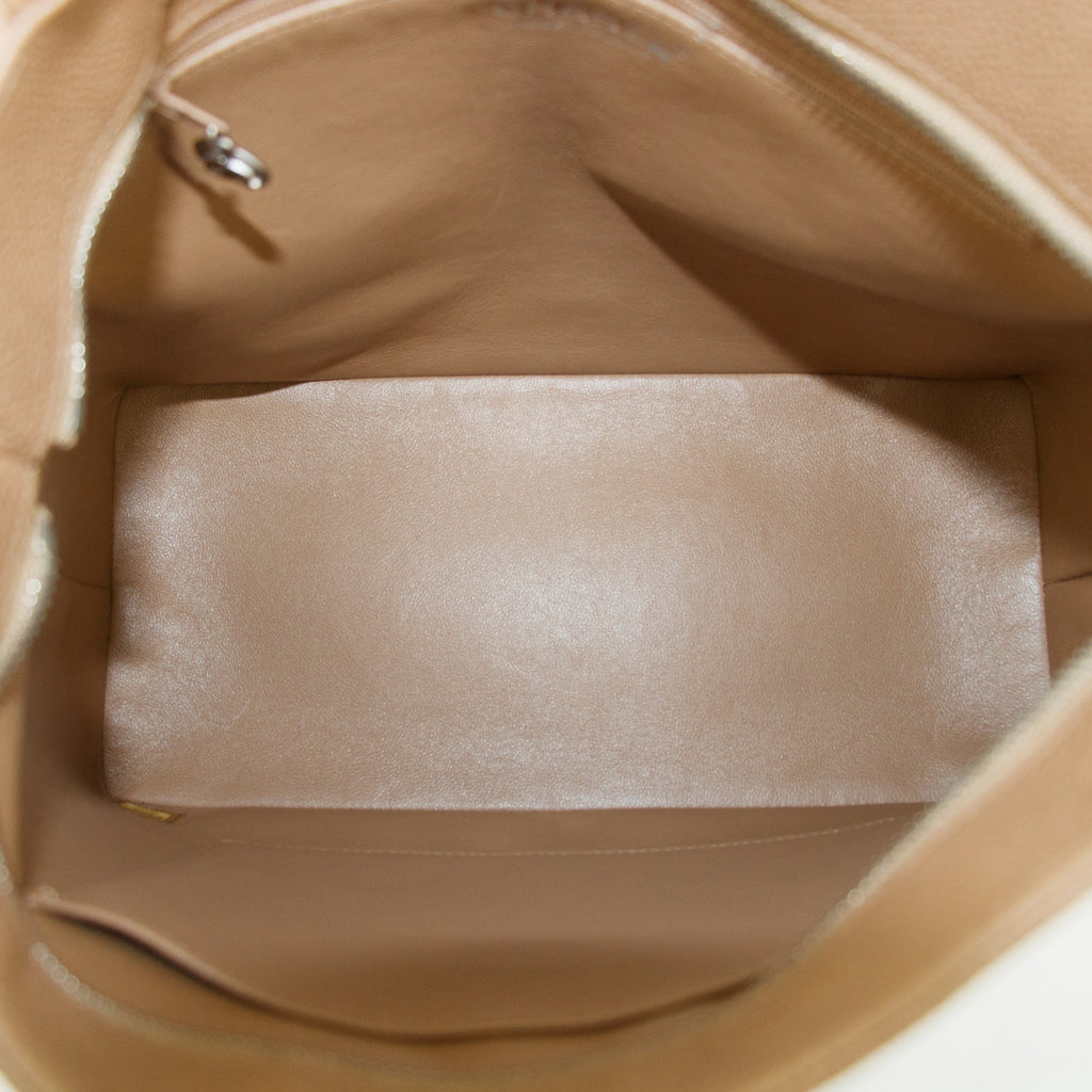 Chanel CC Caviar Quilted Leather Brown Medallion Tote #5755