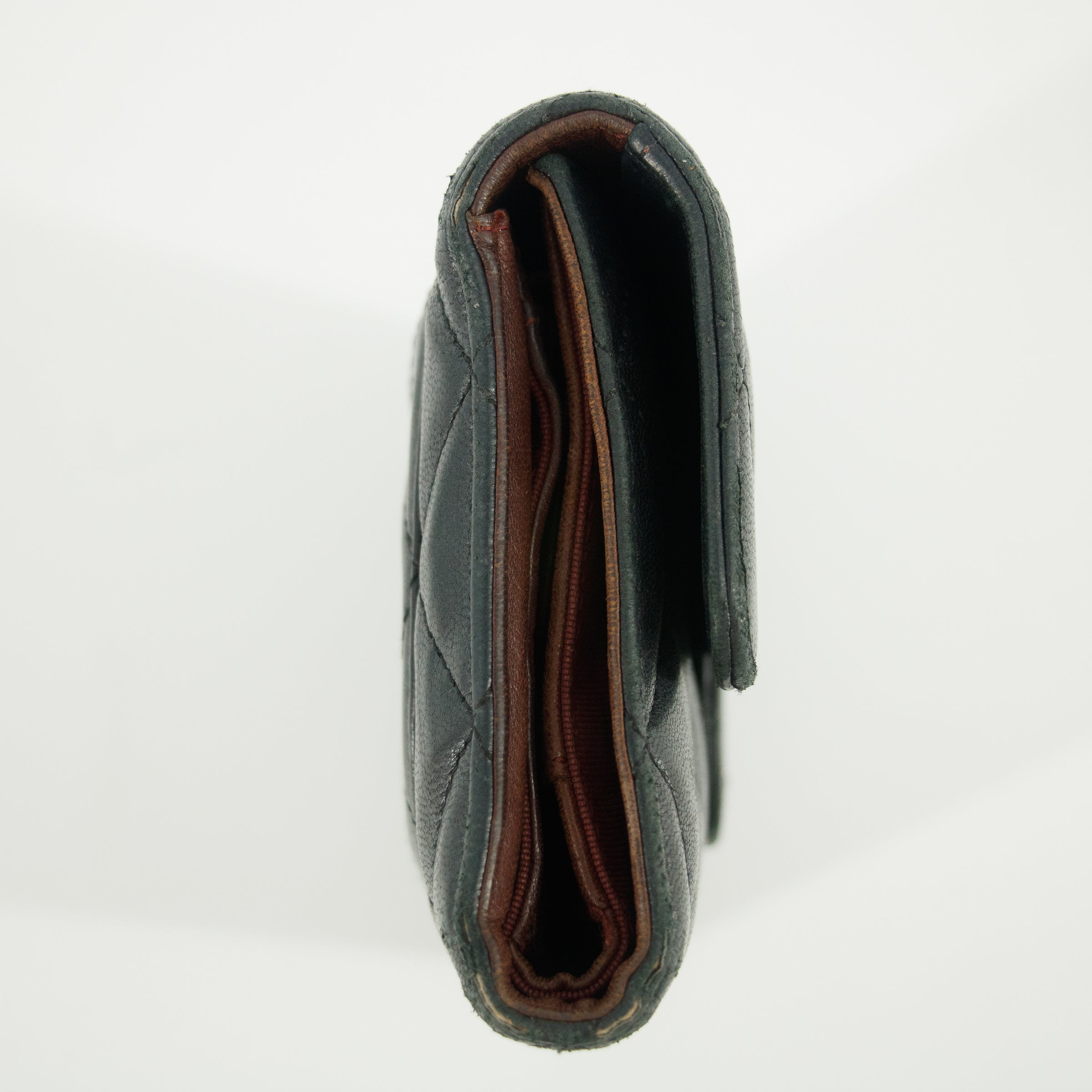 Chanel CC Matelasse Quilted Black Lambskin Wallet  #5759