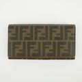 Fendi Monogram Canvas Brown Zucca Long Wallet #5766