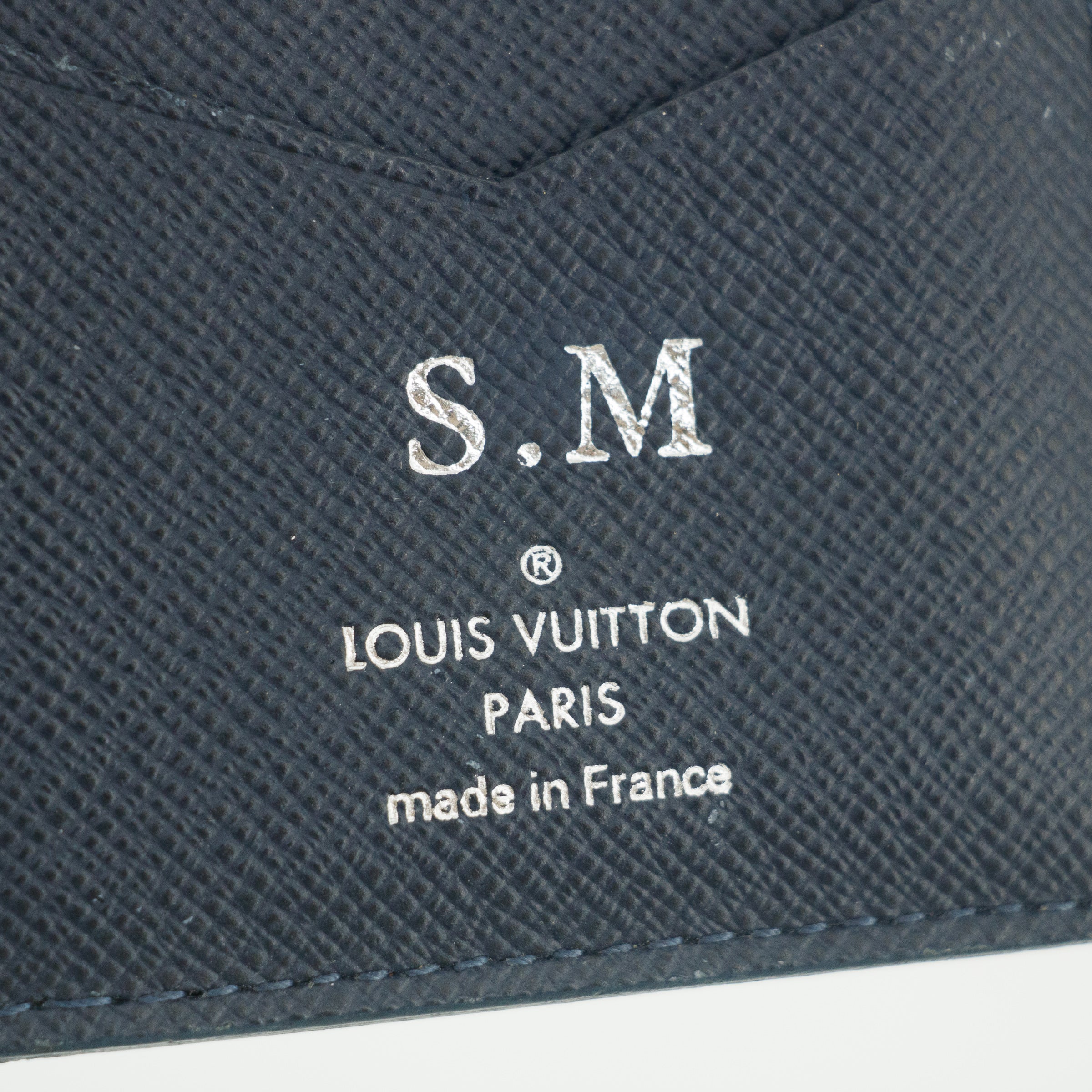 Louis Vuitton Navy Leather Cardholder Wallet (S.M) #5791