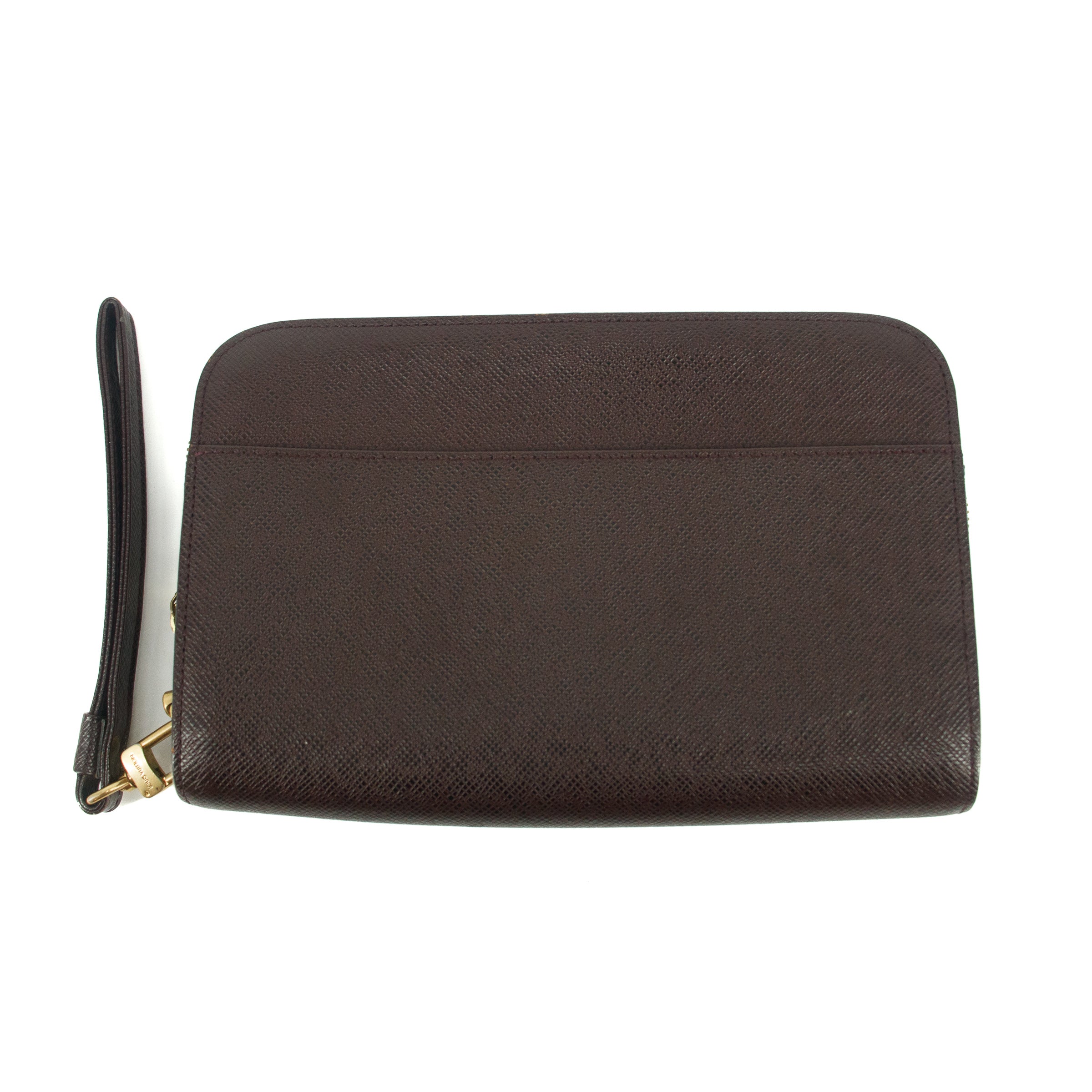 Louis Vuitton Taiga Brown Leather Wrist Bag #5794