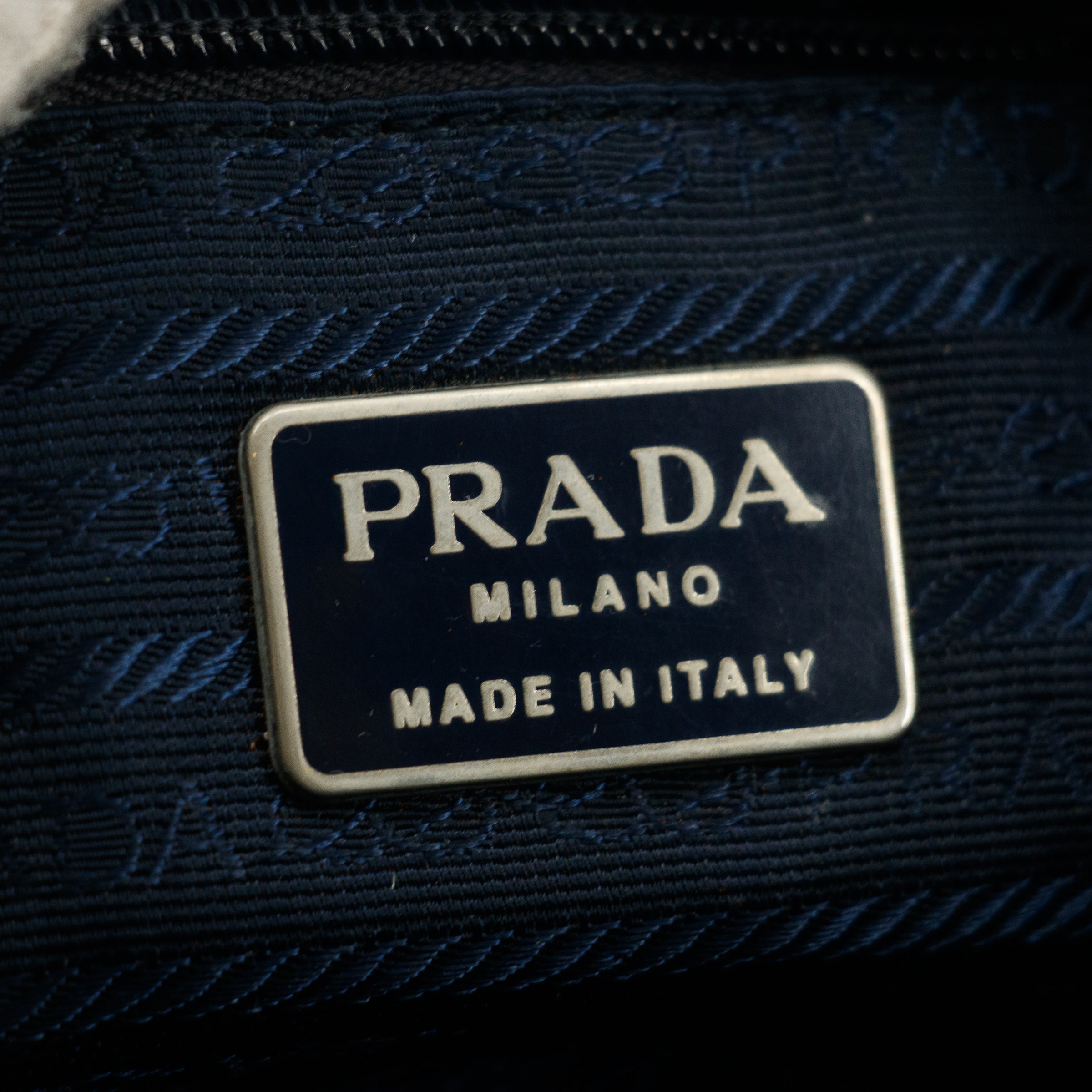 Prada Nylon Tessuto Black Beaded Handle Bag #5807