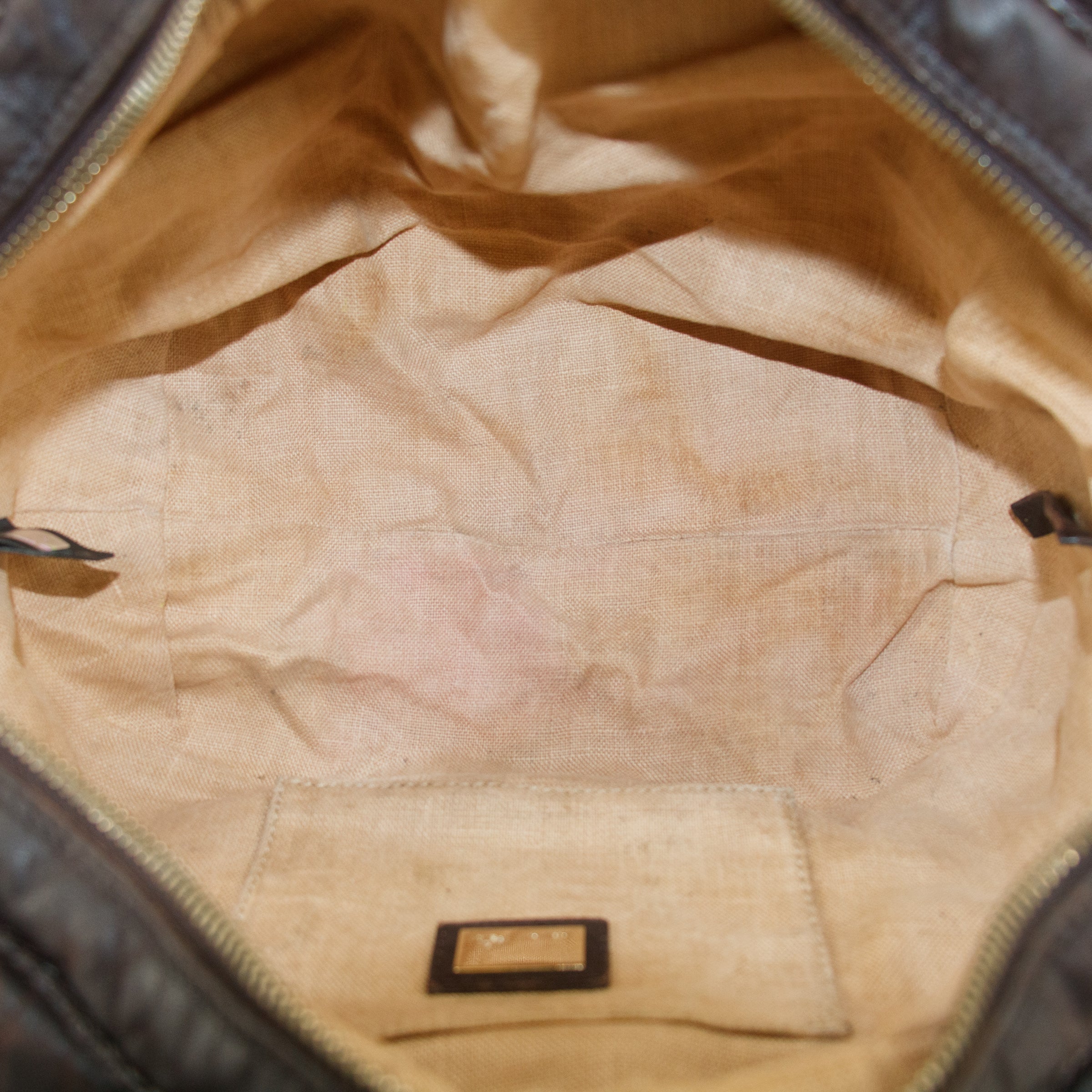 Fendi Brown Zucca Spy Canvas FF Tote Bag #9216