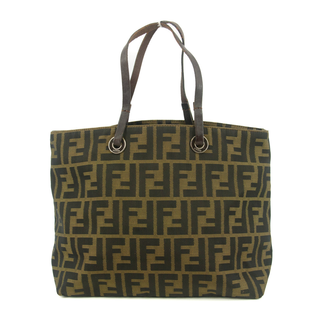 Fendi Zucca Mamma Brown Shoulder Bag Canvas #9289