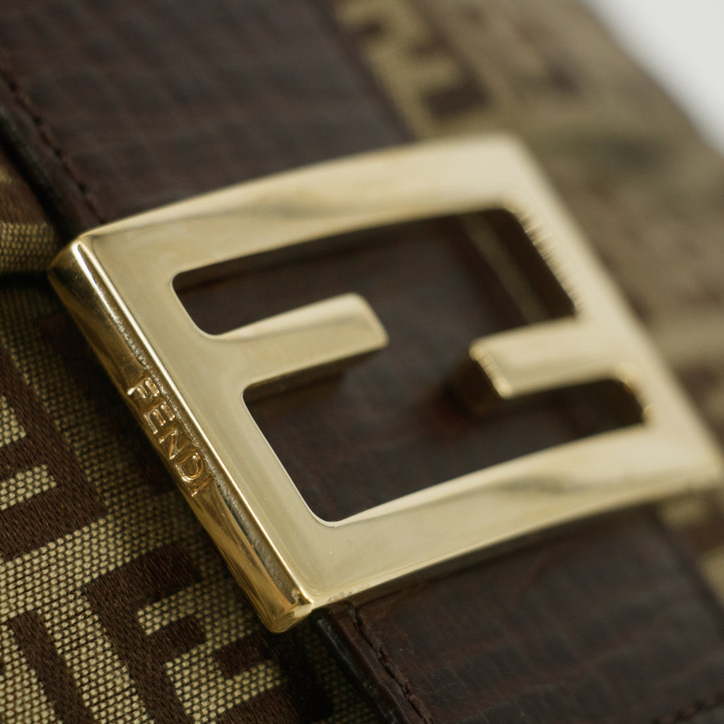 Fendi Mamma Bucket Zucchino Beige G Hardware Shoulder Bag #9313