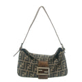 Fendi Zucca Mamma Bucket Baguette Leather Handbag Tote #9419