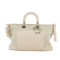 Christian Dior Ivory Canvas x Leather 2WAY Tote Bag #9994