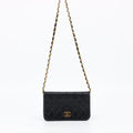 Chanel Black Quilted Lambskin Matelasse Mini Chain Bag