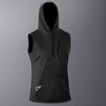 Men's Quick-Dry Gym Hoodie T-Shirt Black