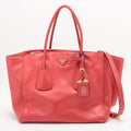 Prada 2 Way Vitello Twin Pocket Calf Tote Bag #1939
