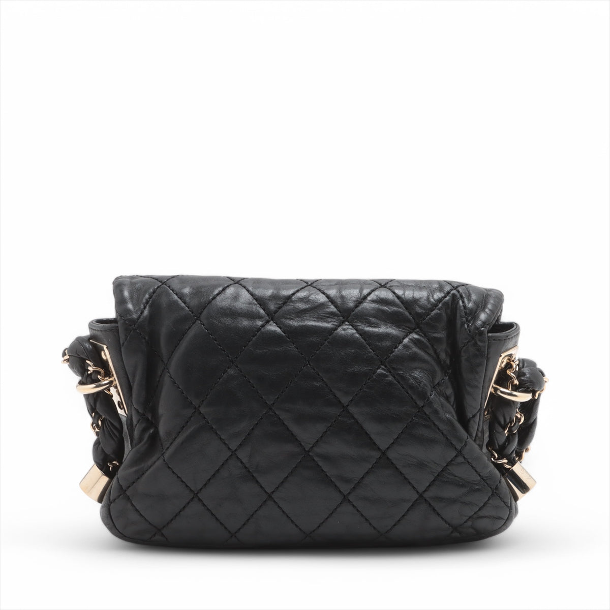 Chanel Matelasse Lambskin Small Lady Braid Flap Shoulder Bag Black #3749