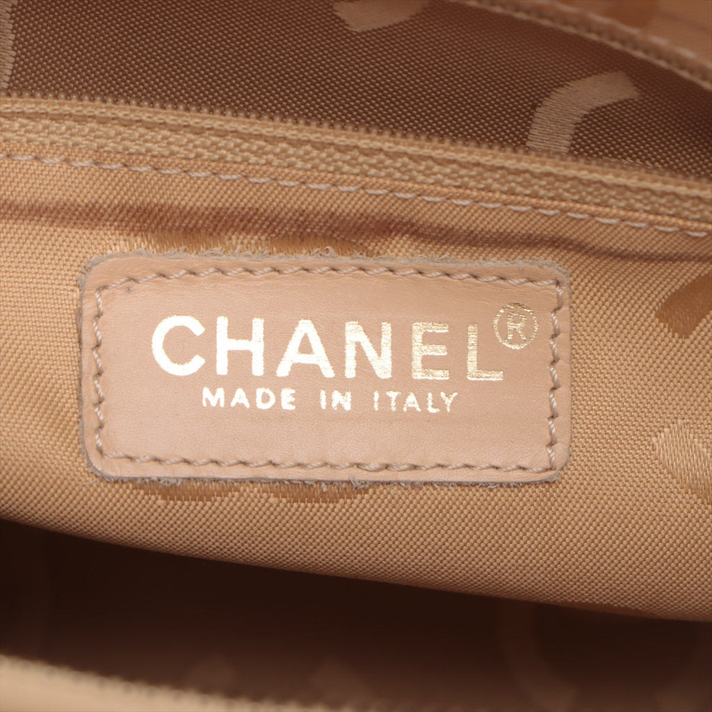 Chanel Coco Mark Caviar Skin Beige Shoulder Bag #3754