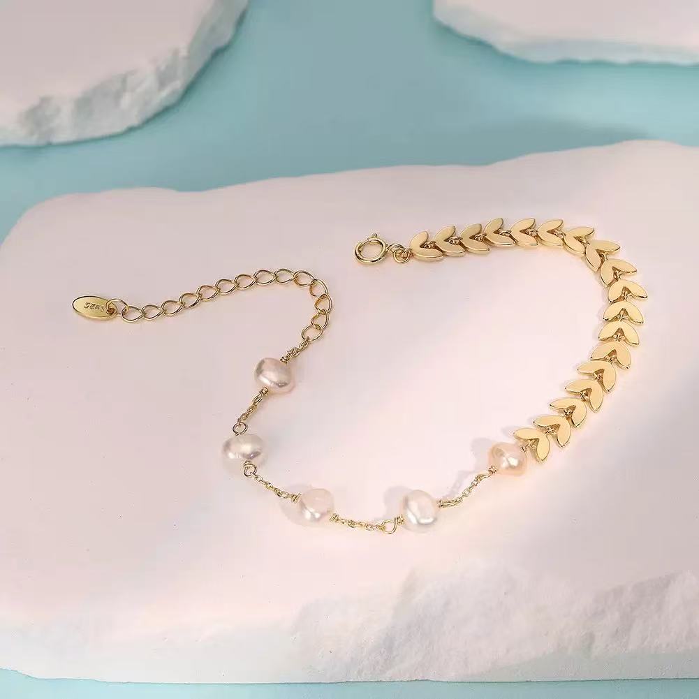Laurel Grace – Freshwater Pearl Vermeil Bracelet
