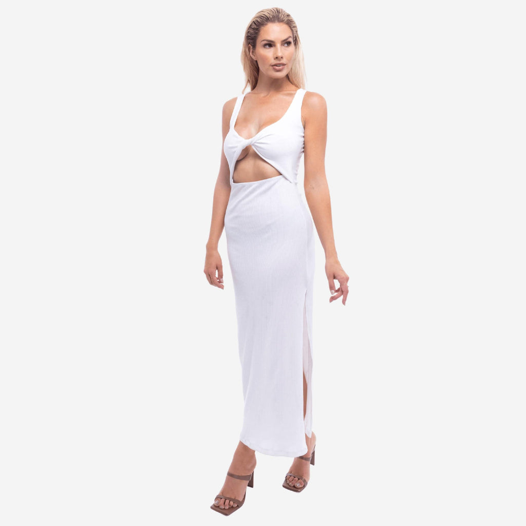 Krista Twist Dress - Ivory