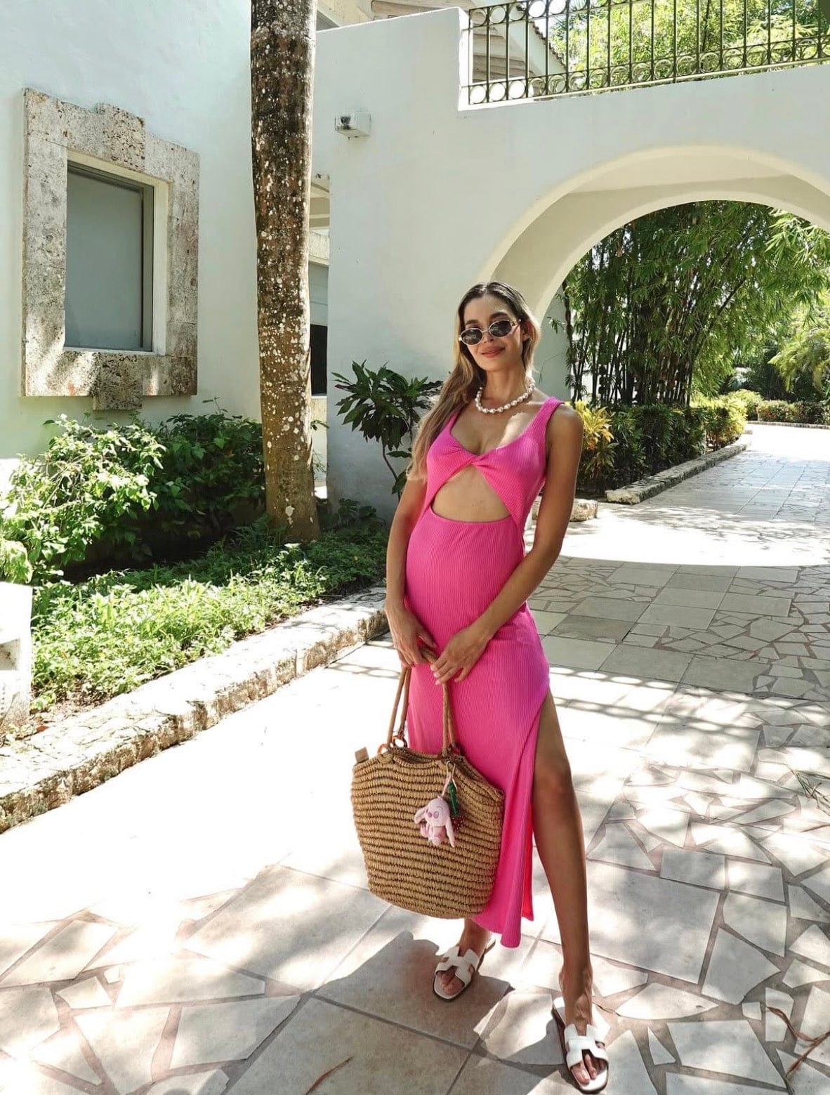 Krista Twist Dress - Pink Aster