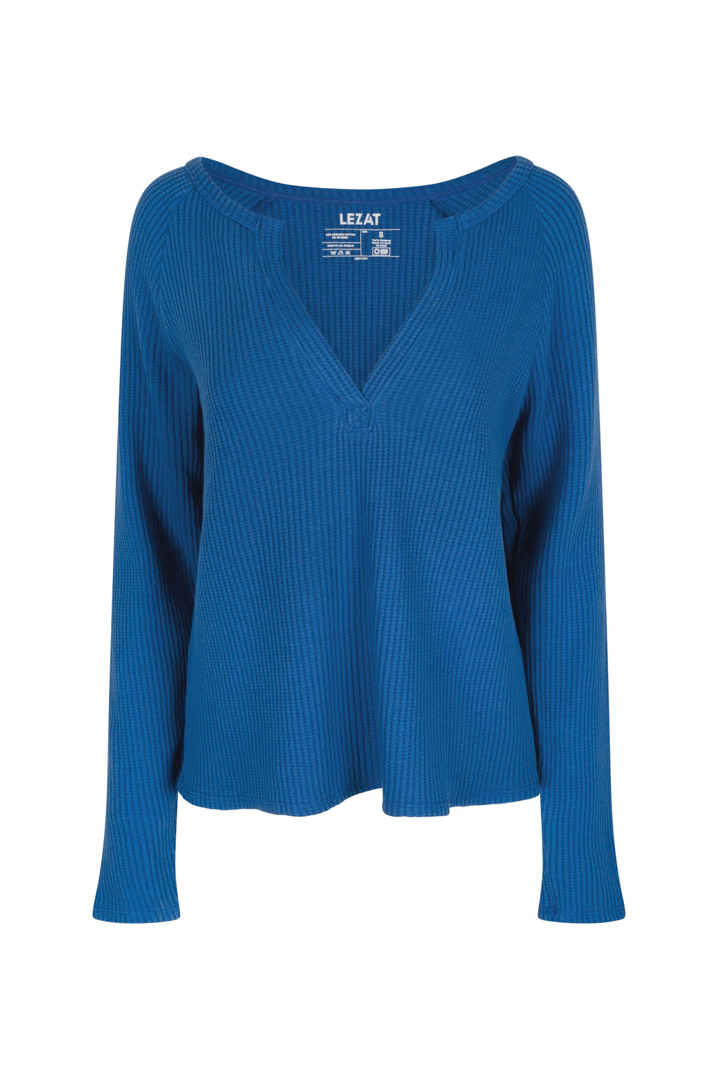 Jules Waffle Knit Organic Cotton V-Neck Pullover